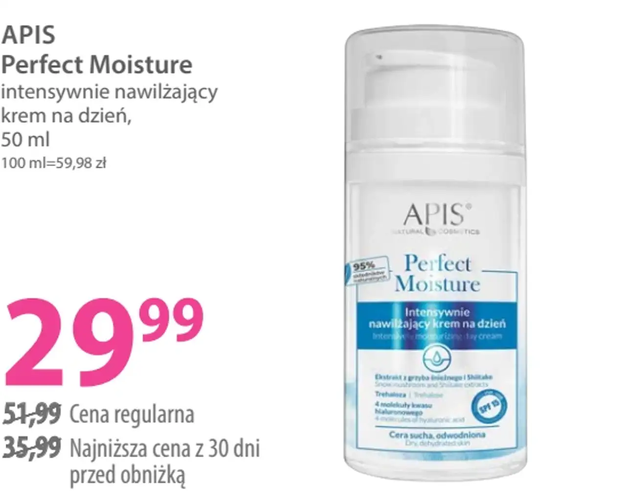 Apis Perfect Moisture intensywnie nawilżający krem na dzień