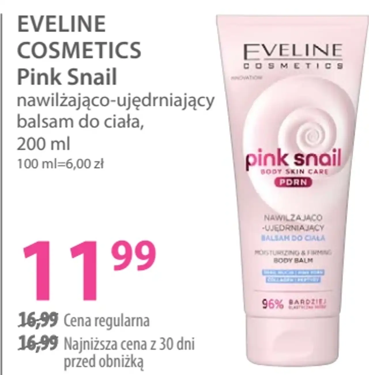 EVELINE COSMETICS Pink Snail nawilżająco-ujędrniający balsam do ciała