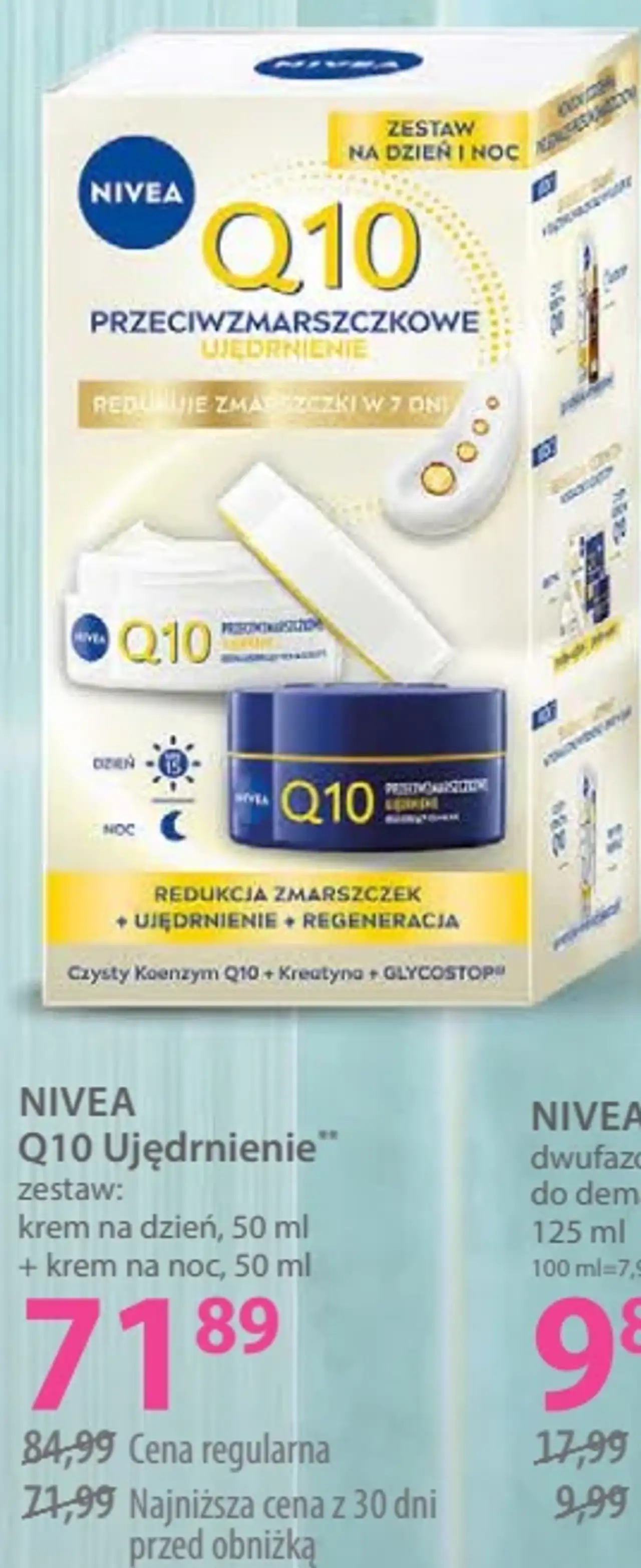 NIVEA Q10 Ujędrnienie zestaw: krem na dzień, 50 ml + krem na noc, 50 ml