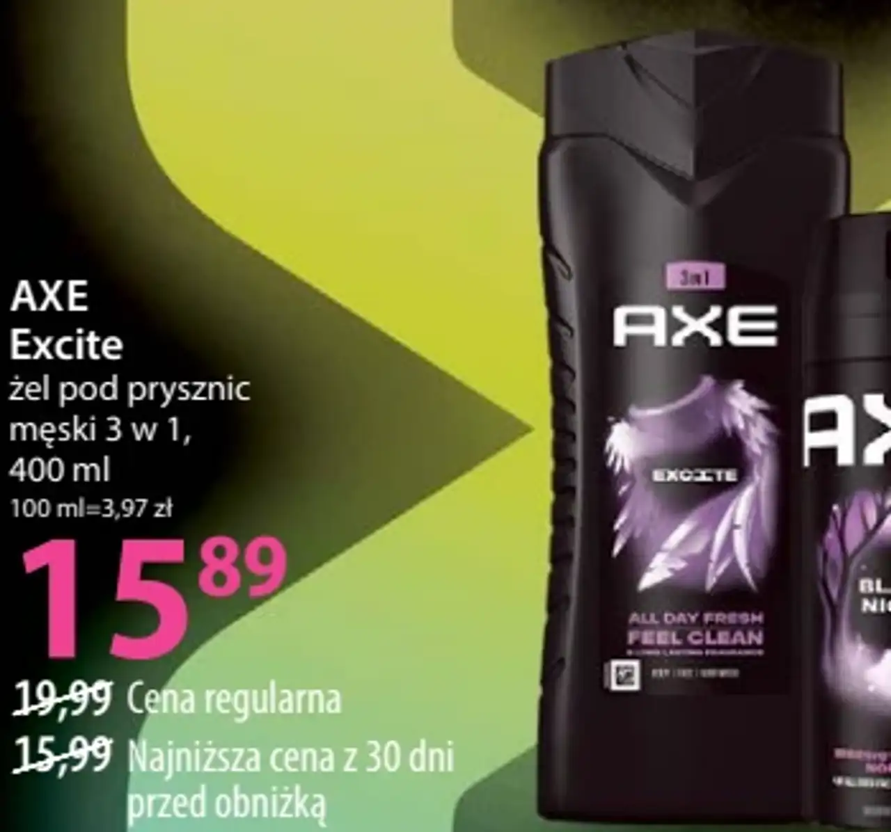 Axe Excite żel pod prysznic męski 3 w 1, 400 ml