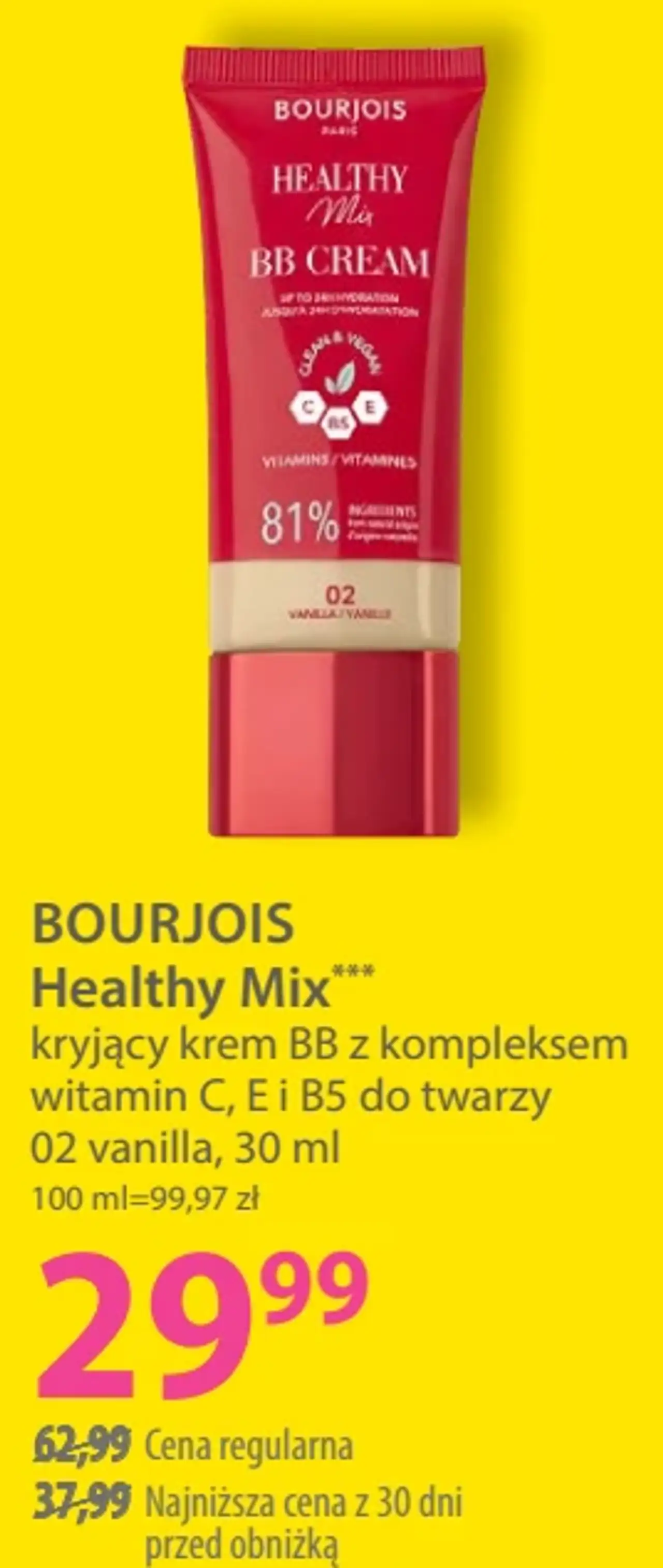 BOURJOIS Healthy Mix kryjący krem BB z kompleksem witamin C, E i B5 do twarzy
