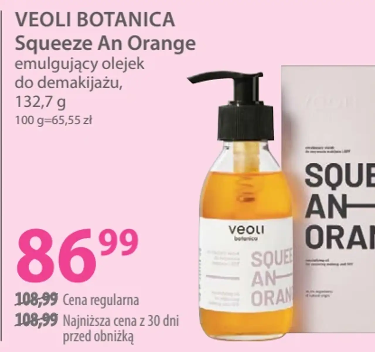 Veoli Botanica Squeeze An Orange emulgujący olejek do demakijażu