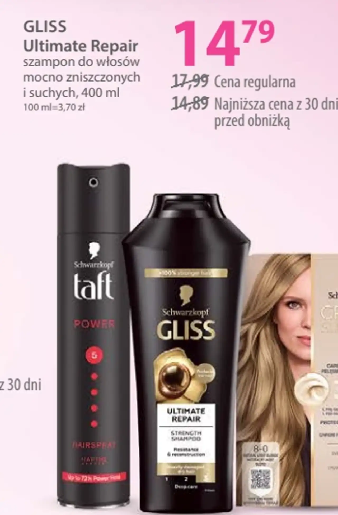 Gliss Ultimate Repair szampon do włosów mocno zniszczonych i suchych