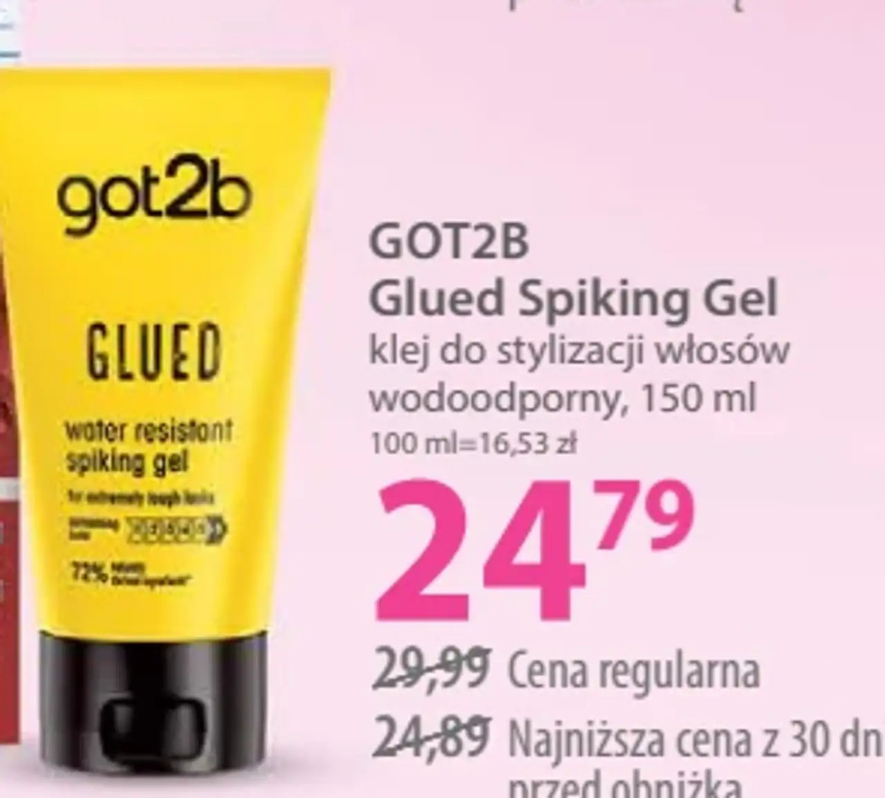Got2b Glued Spiking Gel klej do stylizacji włosów wodoodporny