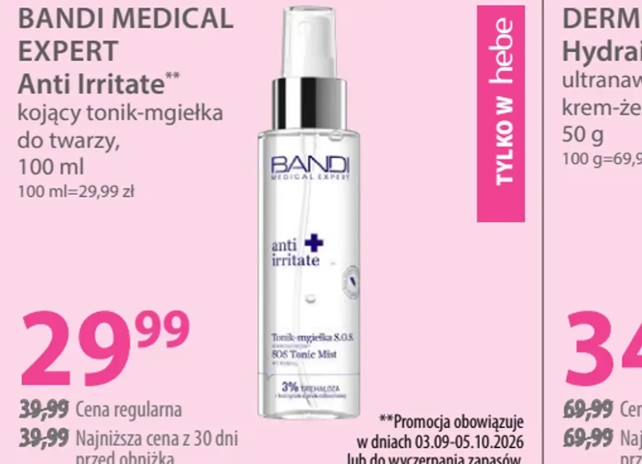 BANDI MEDICAL EXPERT Anti Irritate kojący tonik-mgiełka do twarzy, 100 ml