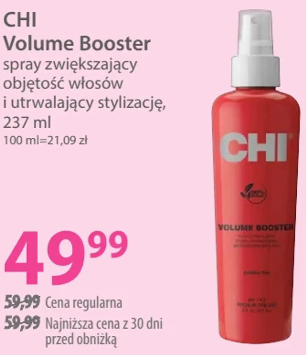 CHI Volume Booster spray zwiększający objętość włosów i utrwalający stylizację