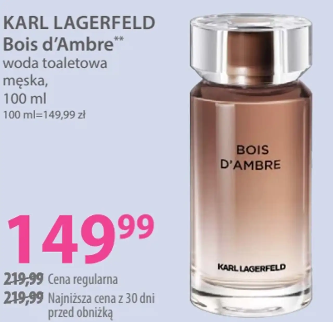 Karl Lagerfeld Bois d'Ambre woda toaletowa męska