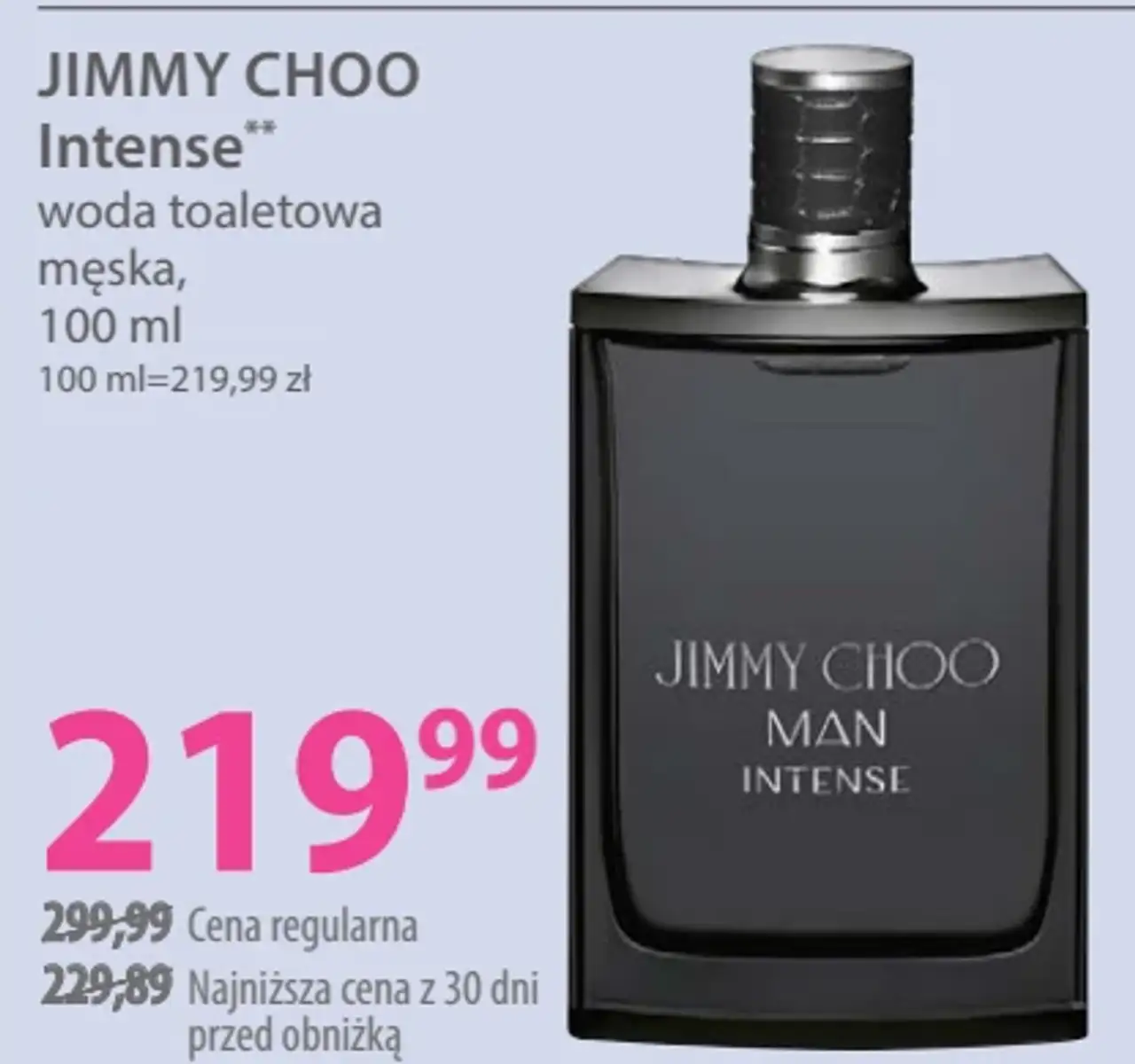 Jimmy Choo Intense woda toaletowa męska