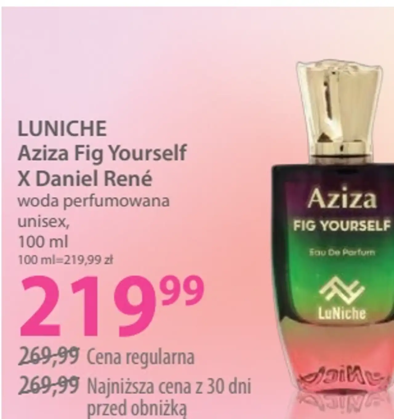 LUNICHE Aziza Fig Yourself X Daniel René woda perfumowana unisex, 100 ml