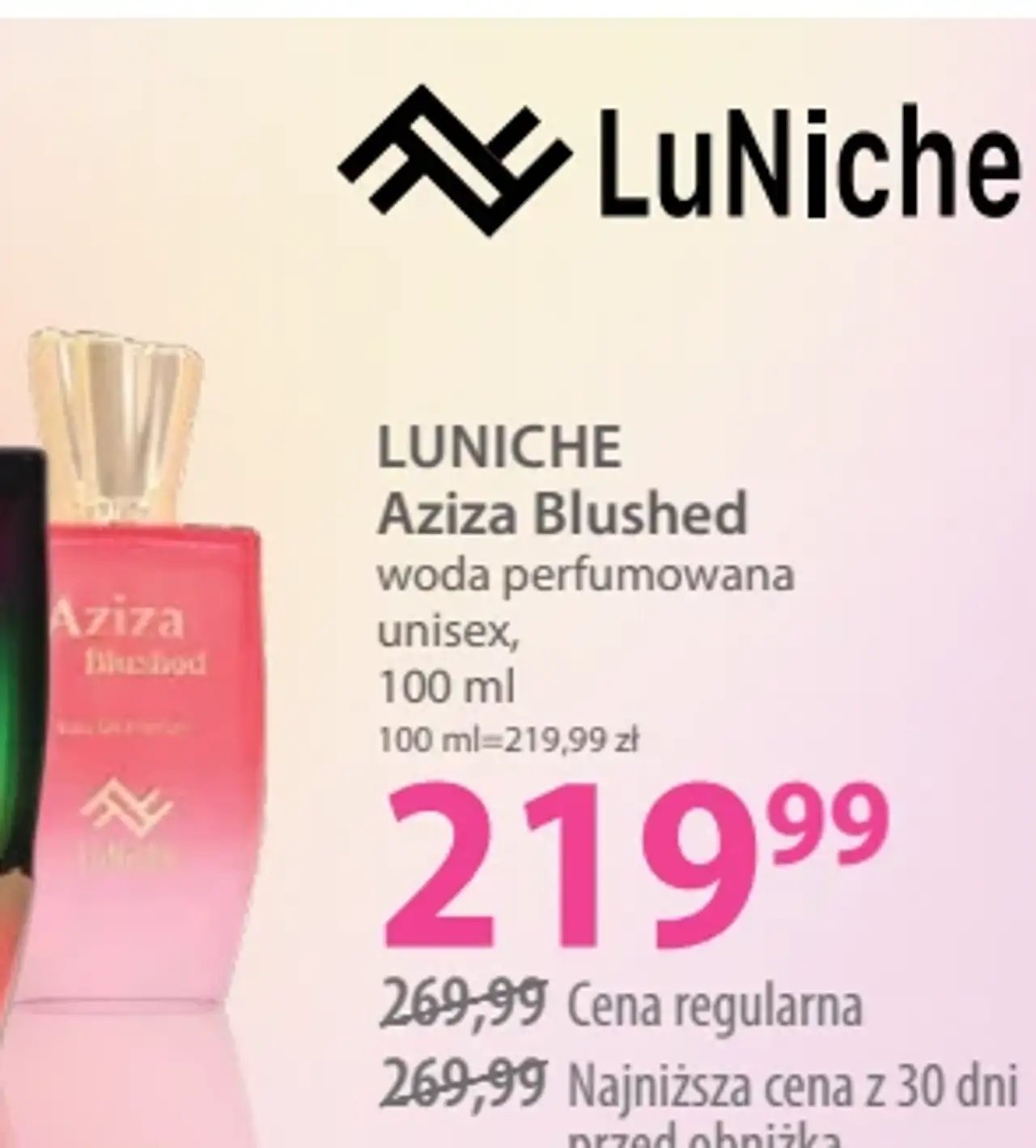 LUNICHE Aziza Blushed woda perfumowana unisex, 100 ml
