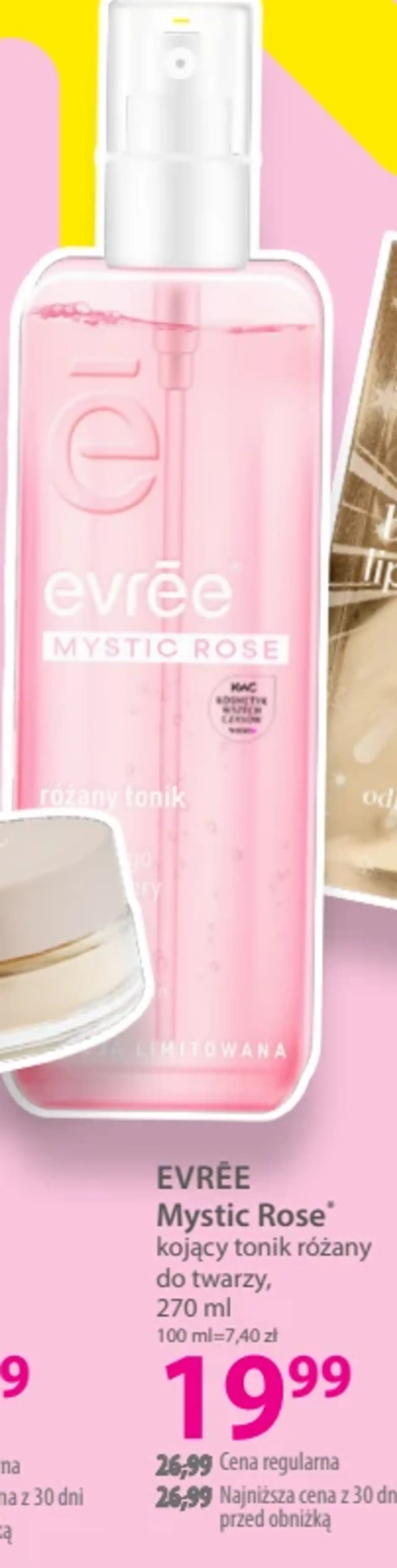 EVRĒE Mystic Rose kojący tonik różany do twarzy