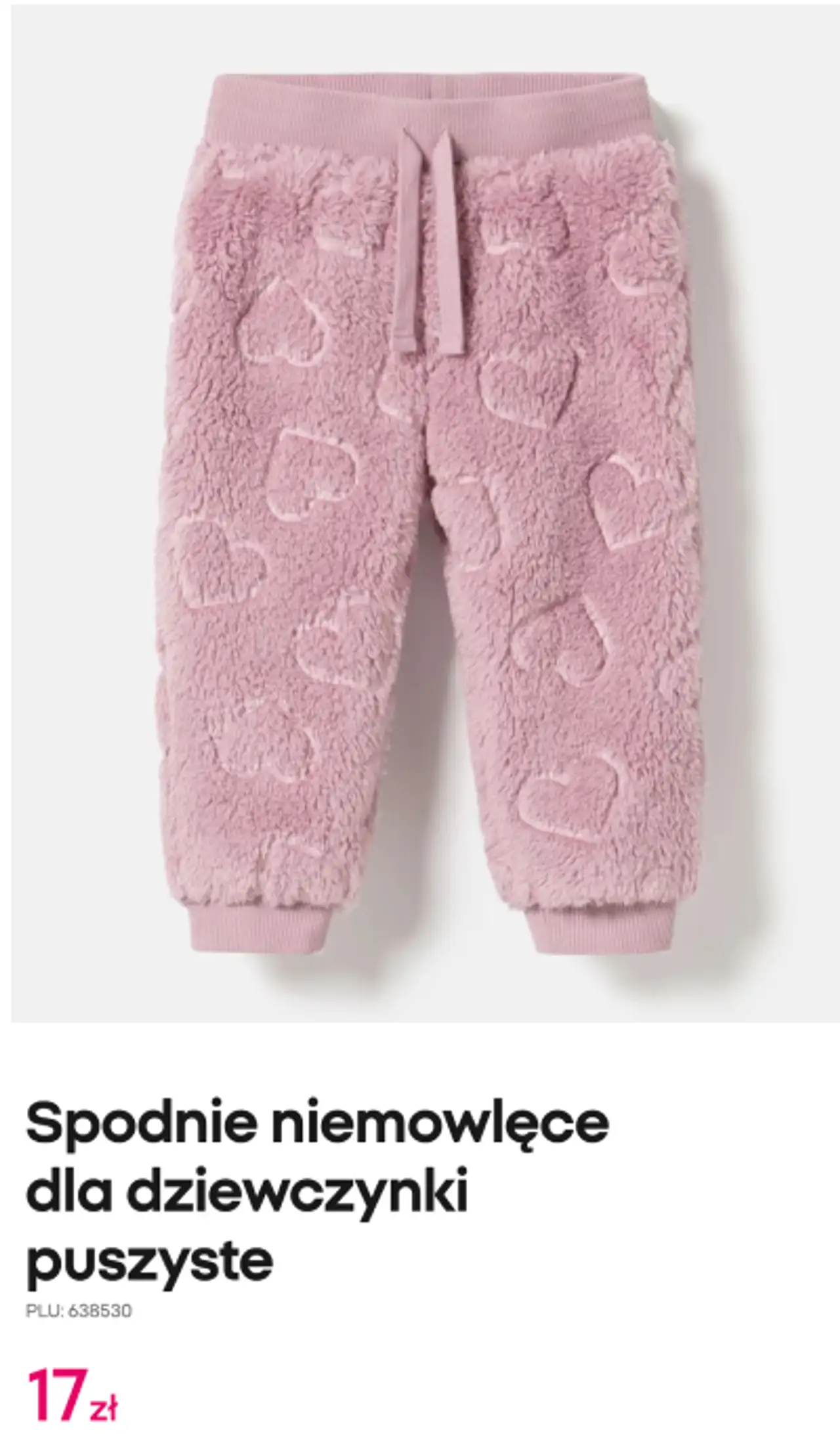 Spodnie niemowlęce dla dziewczynki puszyste