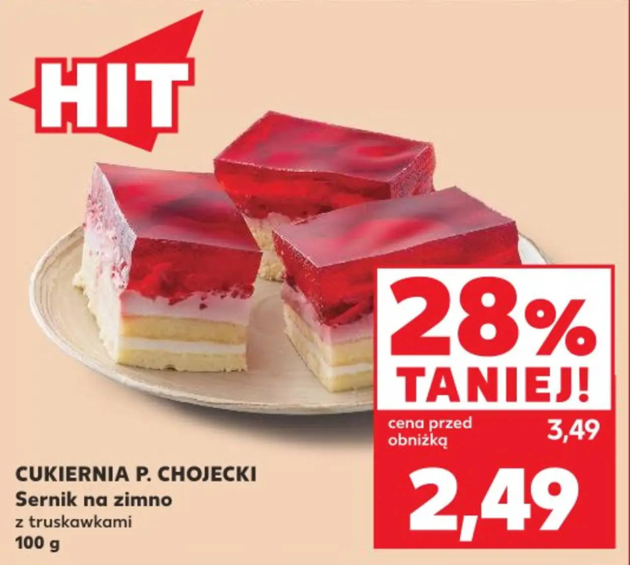 CUKIERNIA P. CHOJECKI Sernik na zimno z truskawkami