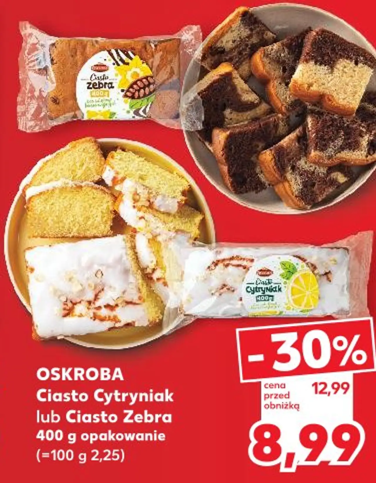Oskroba Ciasto Cytryniak lub Ciasto Zebra