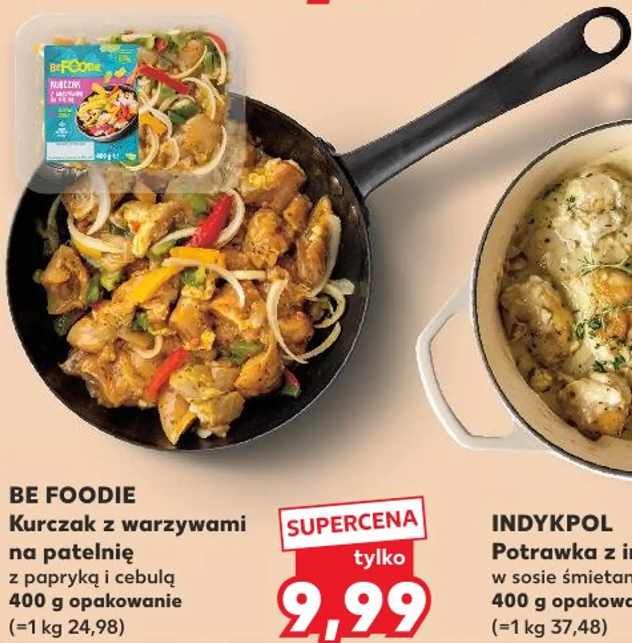 BE FOODIE Kurczak z warzywami na patelnię z papryką i cebulą