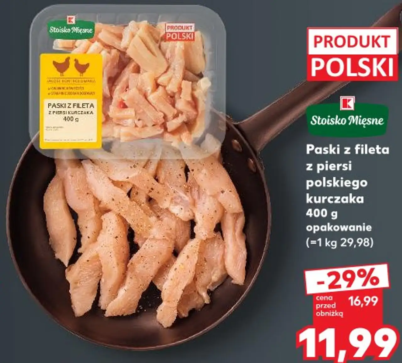 Paski z fileta z piersi polskiego kurczaka Stoisko Mięsne