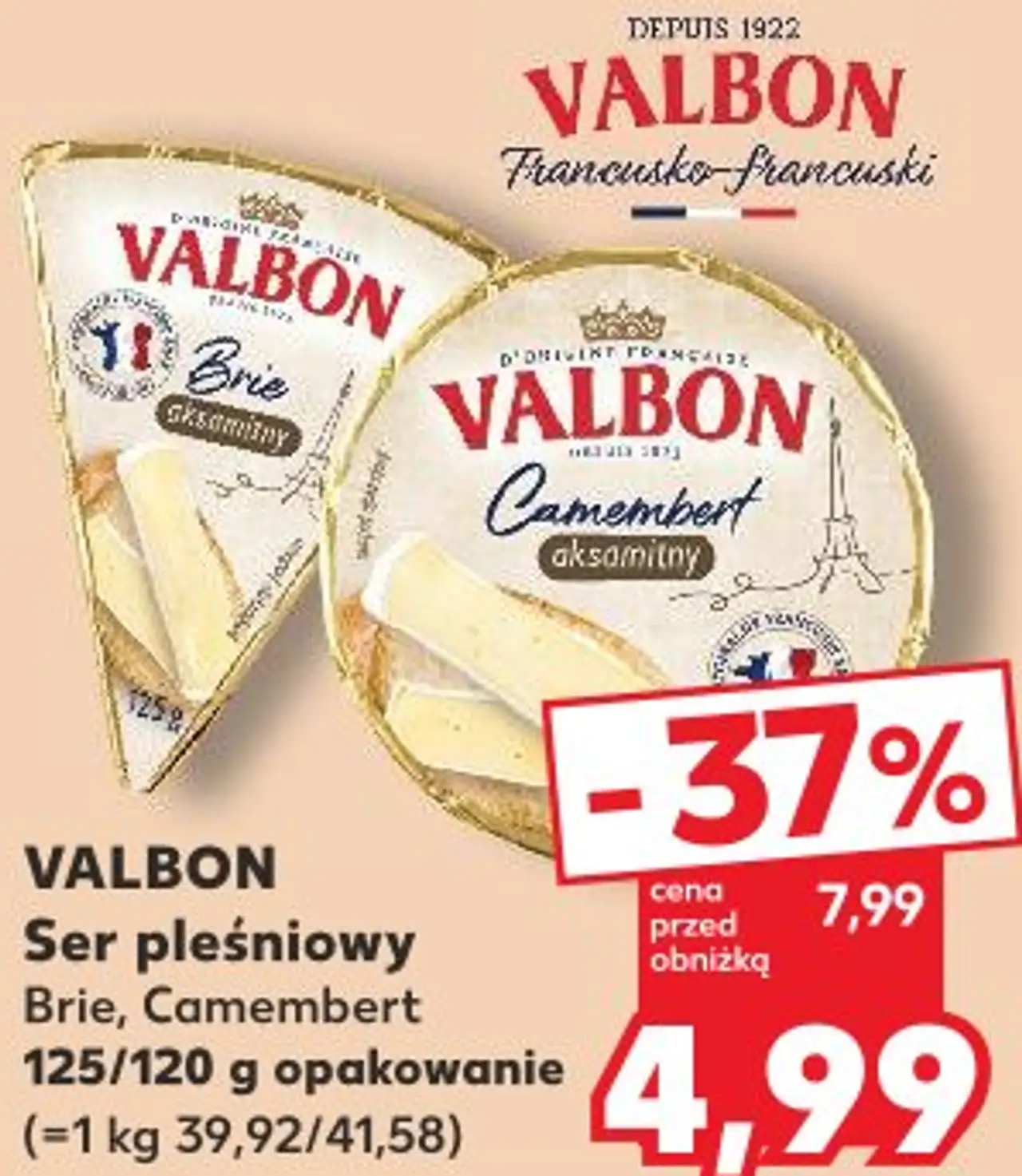 VALBON Ser pleśniowy Brie, Camembert