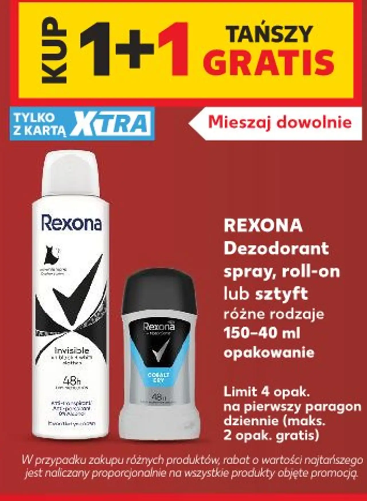 Rexona Dezodorant spray, roll-on lub sztyft różne rodzaje