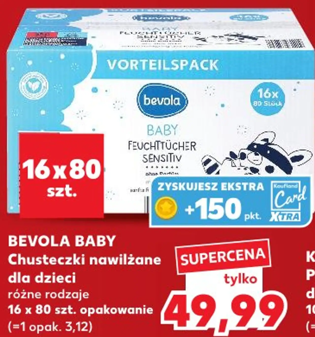 Bevola Baby Chusteczki nawilżane dla dzieci różne rodzaje