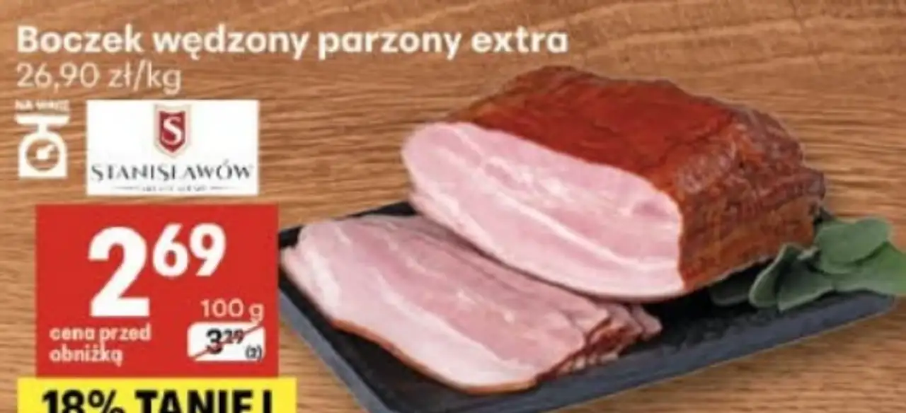 Boczek wędzony parzony extra Stanisławów