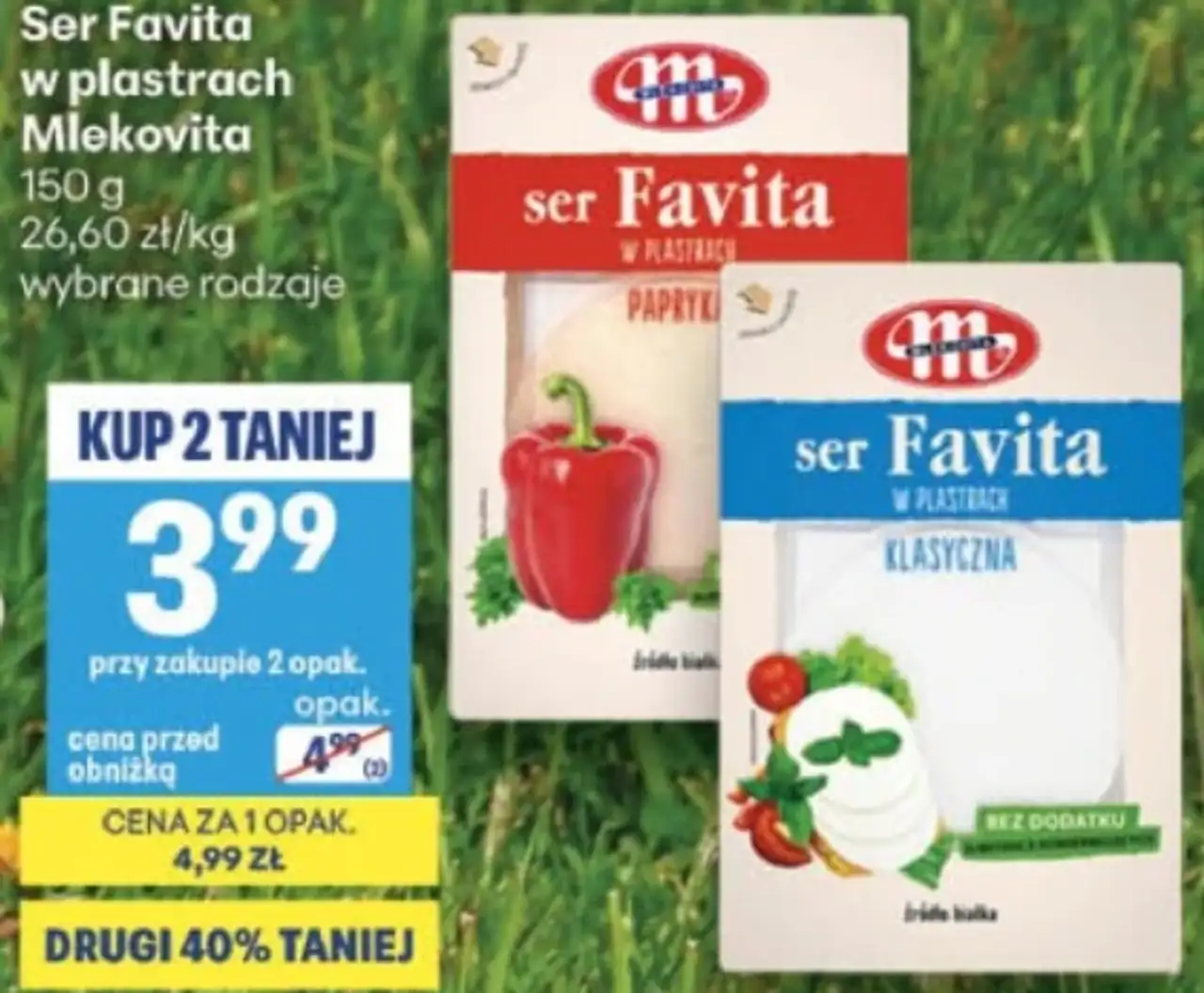 Ser Favita w plastrach Mlekovita