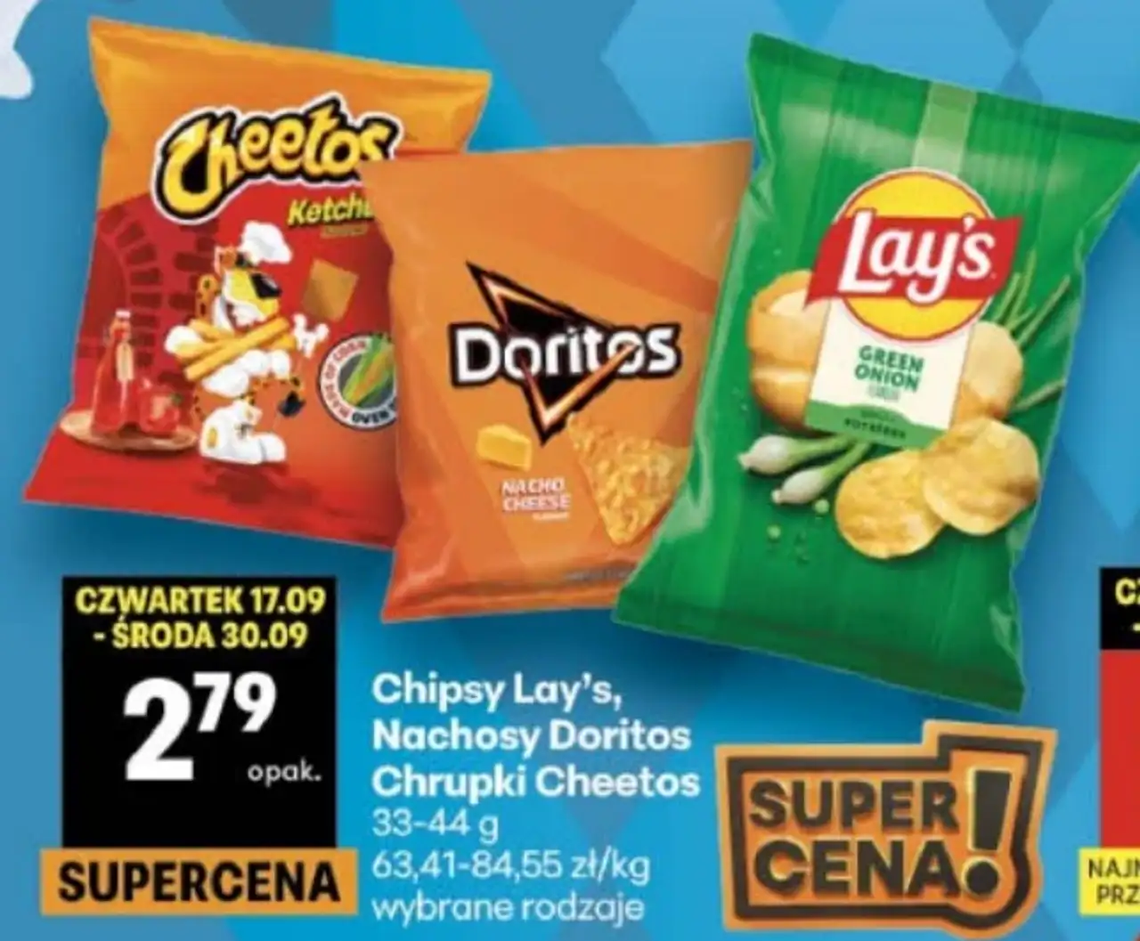 Chipsy Lay's, Nachosy Doritos, Chrupki Cheetos