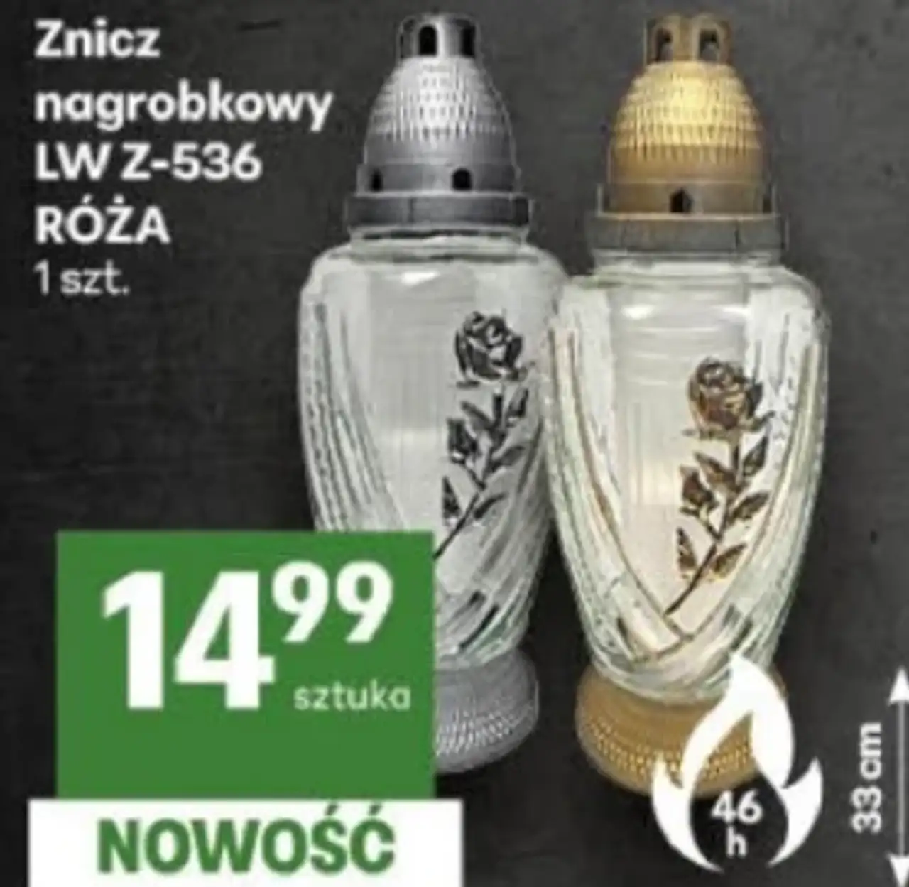 Znicz nagrobkowy LW Z-536 RÓŻA