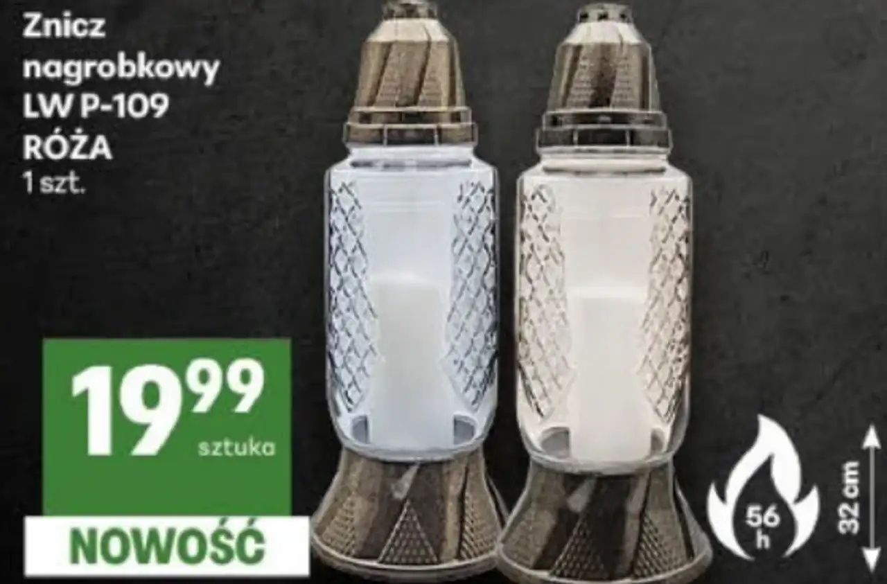 Znicz nagrobkowy LW P-109 RÓŻA