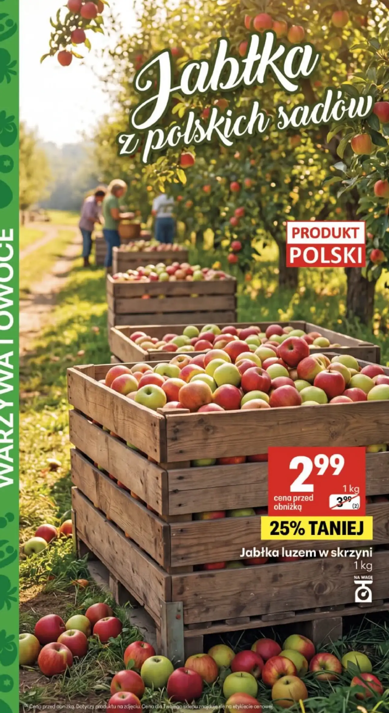 Jabłka luzem w skrzyni