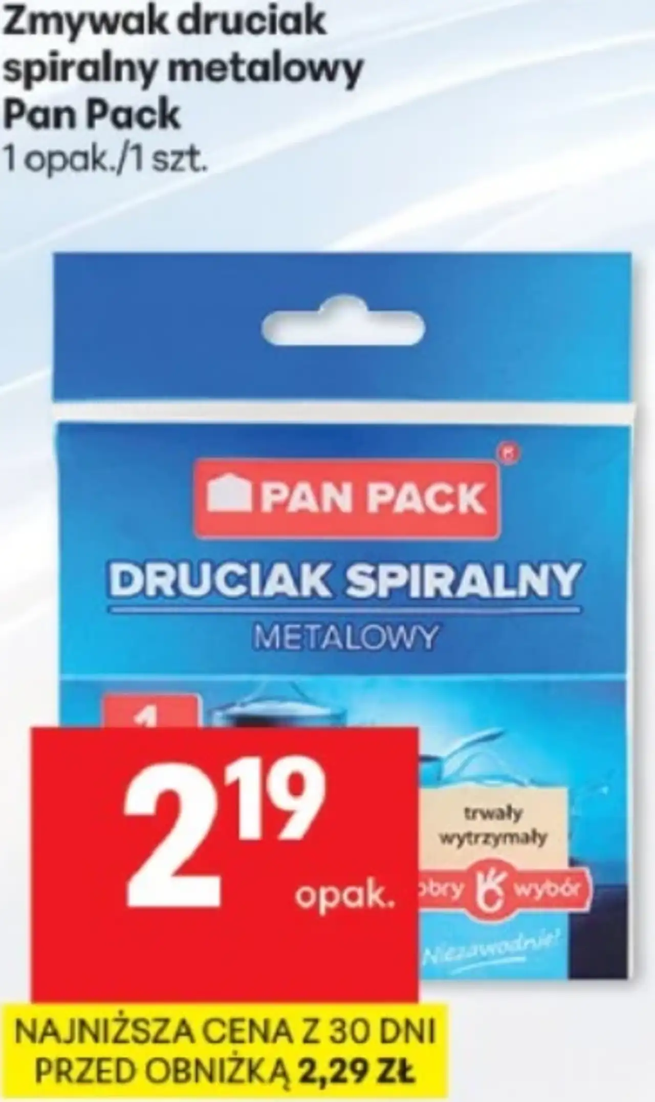 Zmywak druciak spiralny metalowy Pan Pack