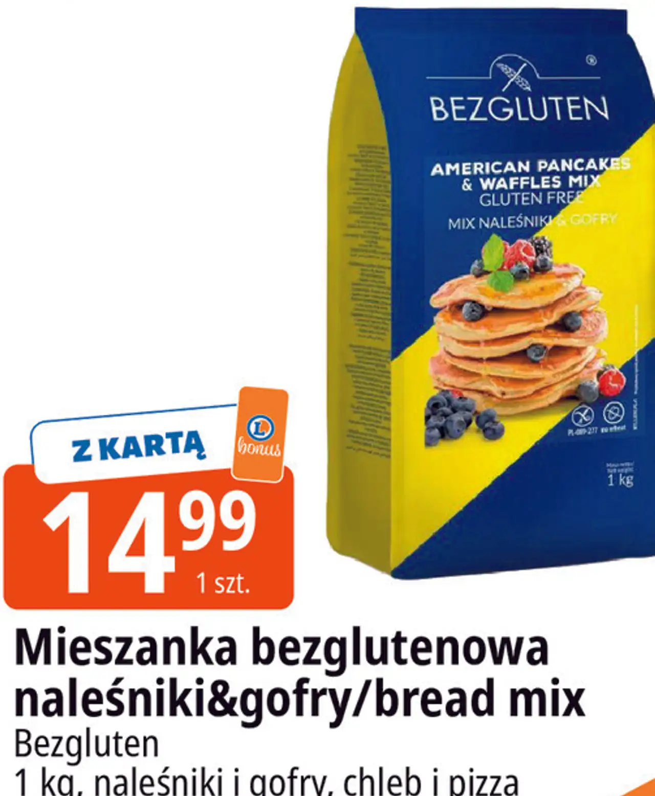 Mieszanka bezglutenowa naleśniki&gofry/bread mix Bezgluten