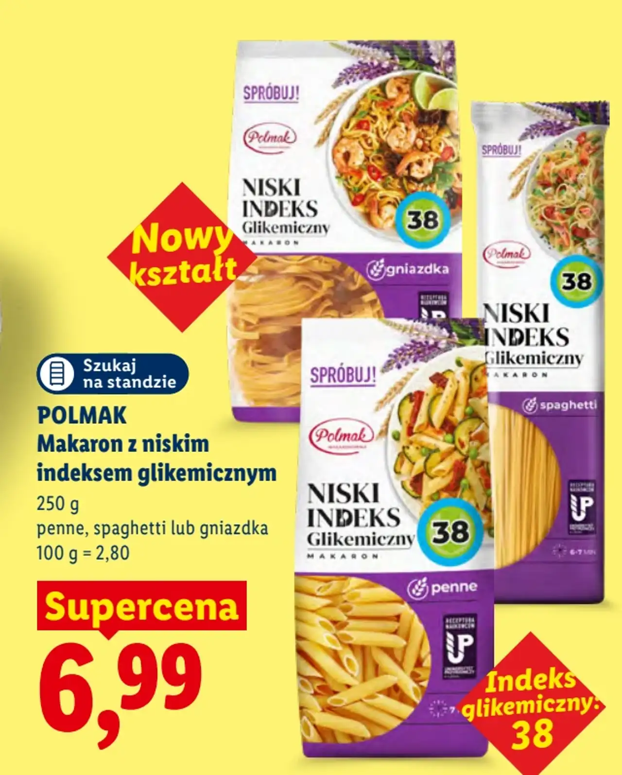 POLMAK Makaron z niskim indeksem glikemicznym