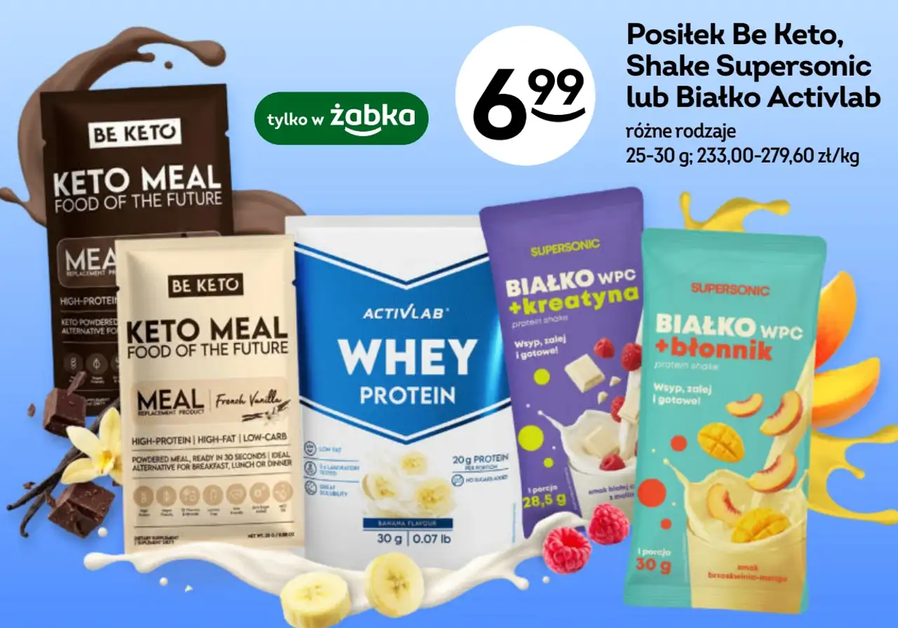 Posiłek Be Keto, Shake Supersonic lub Białko Activlab
