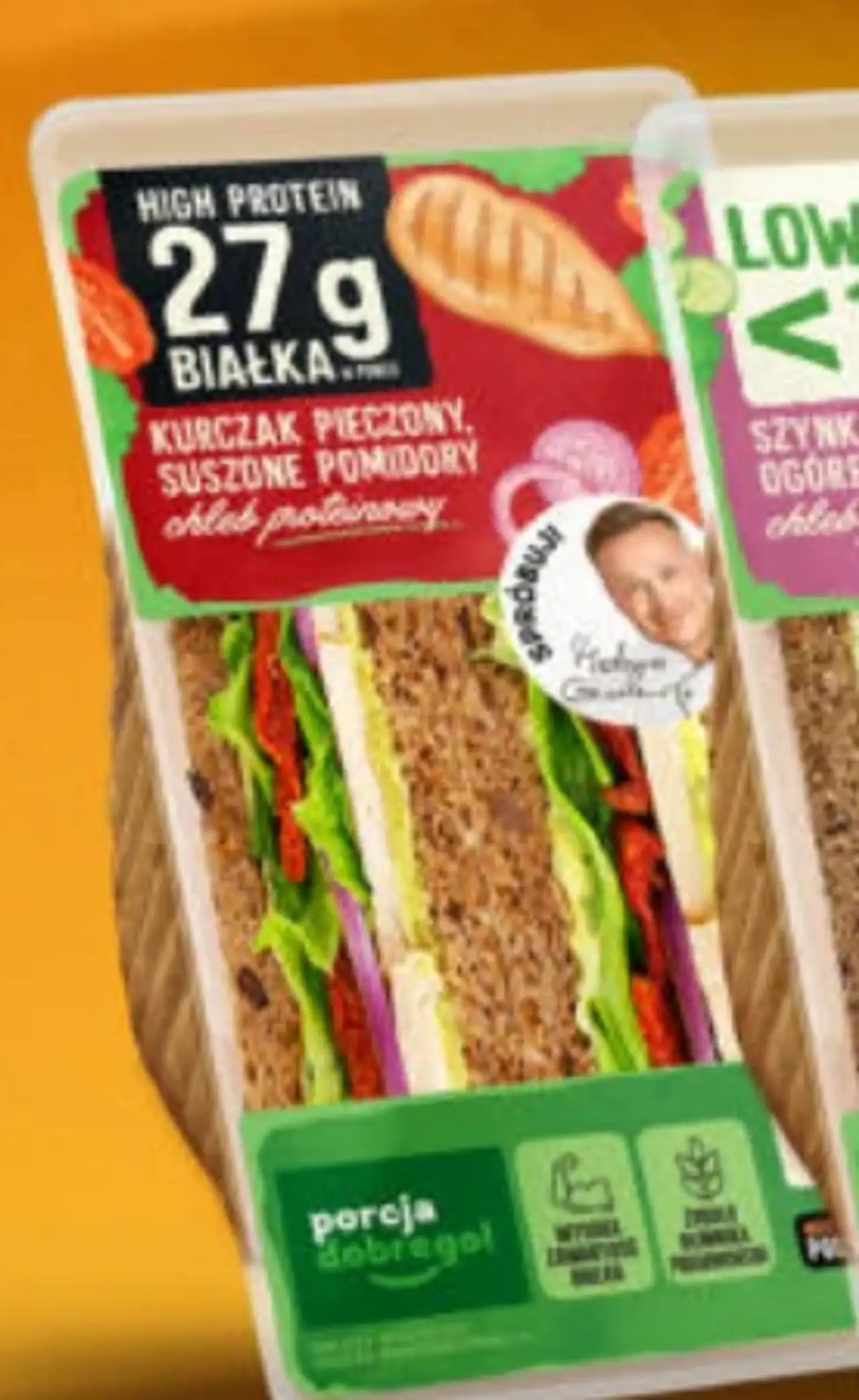 porcja dobrego! Kurczak Pieczony, Suszone Pomidory chleb proteinowy