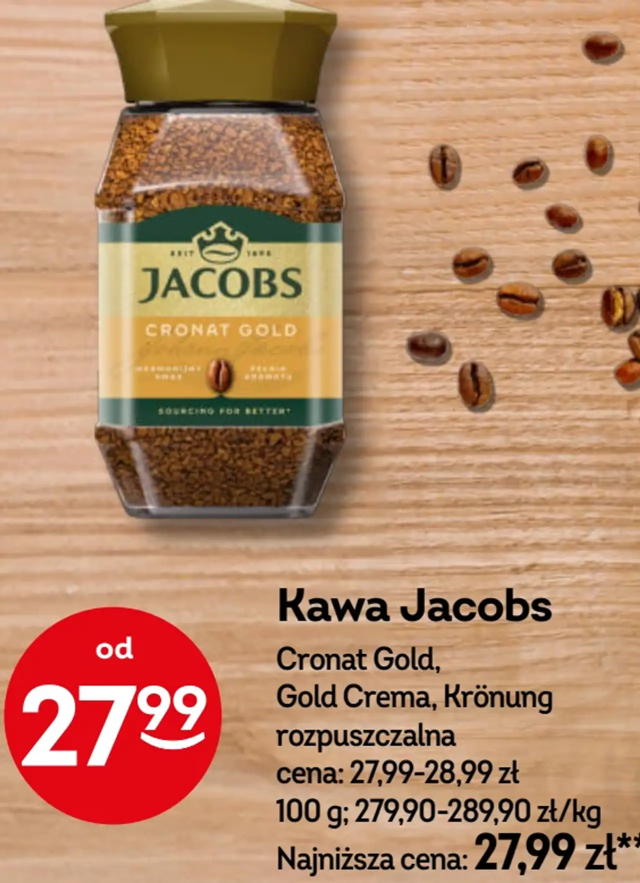 Kawa rozpuszczalna Jacobs (Cronat Gold, Gold Crema, Krönung)