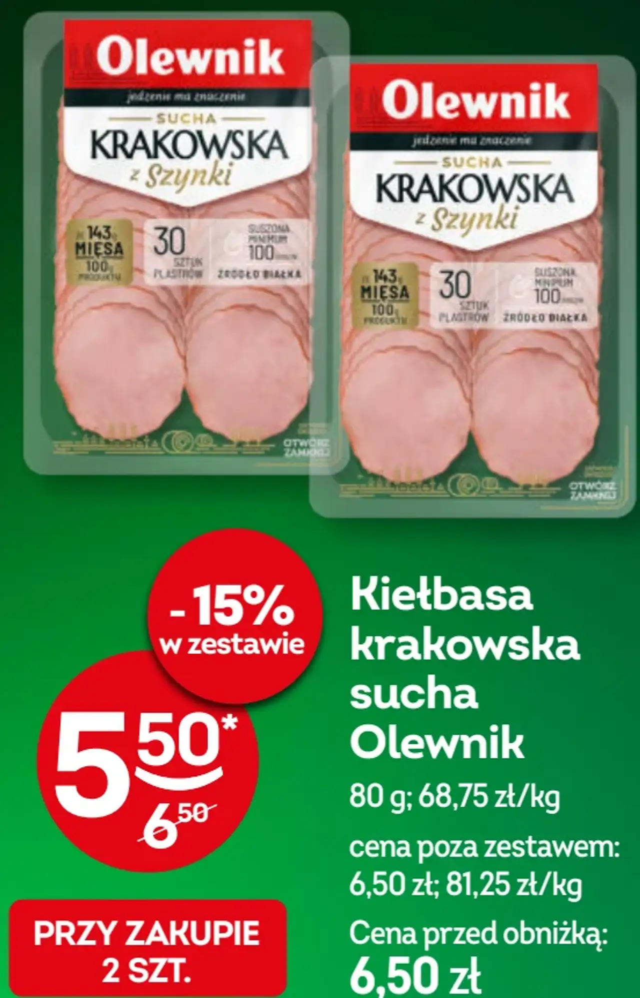 Kiełbasa krakowska sucha Olewnik