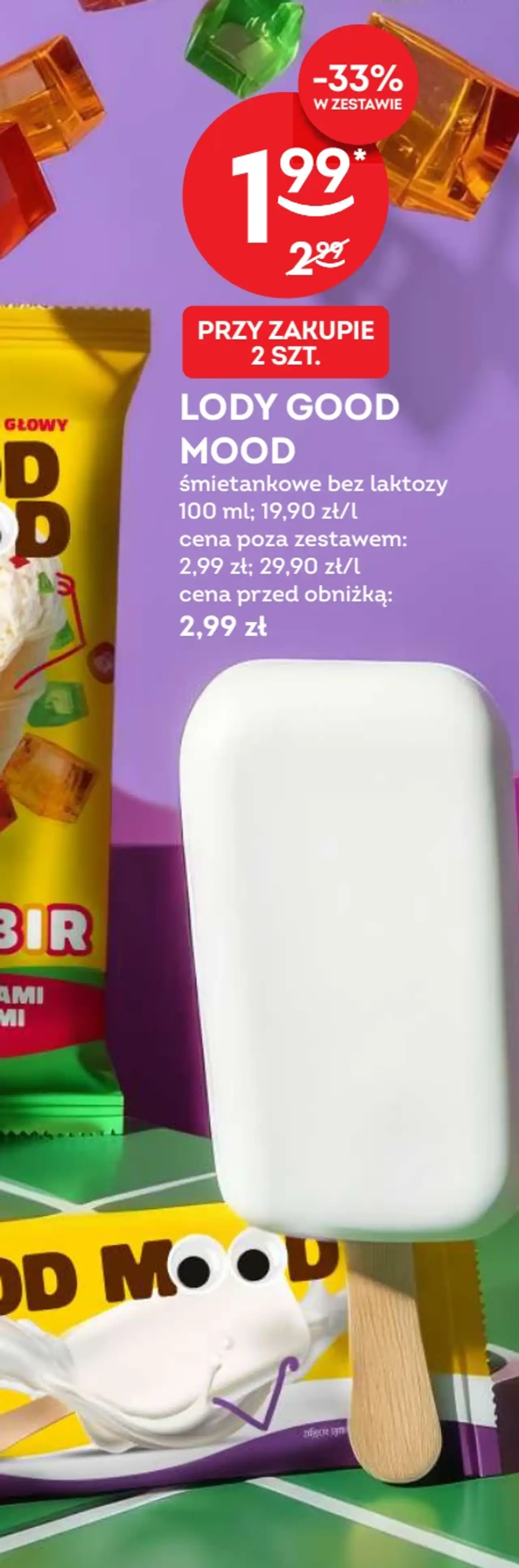Lody Good Mood śmietankowe bez laktozy