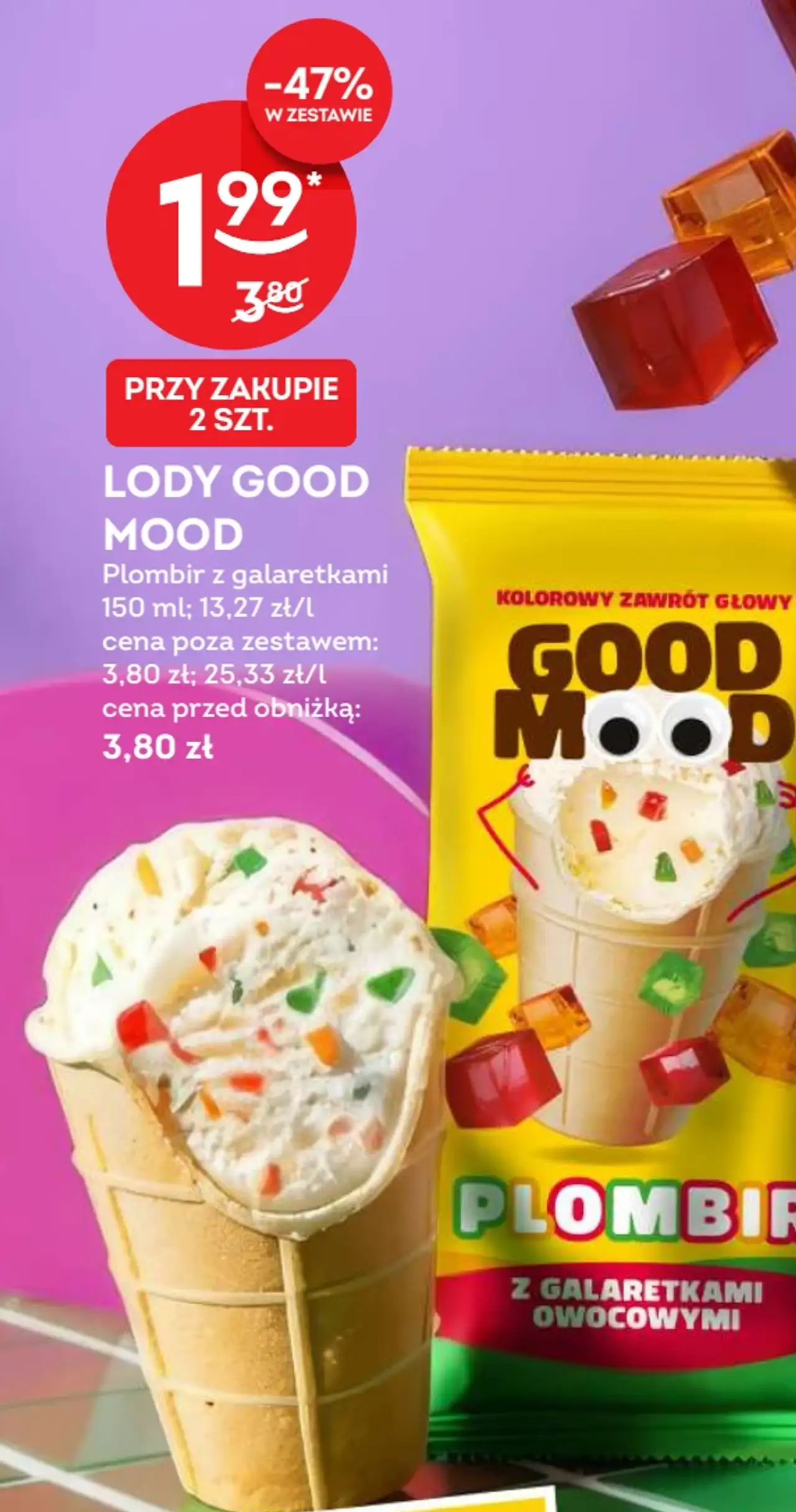 Lody Good Mood Plombir z galaretkami