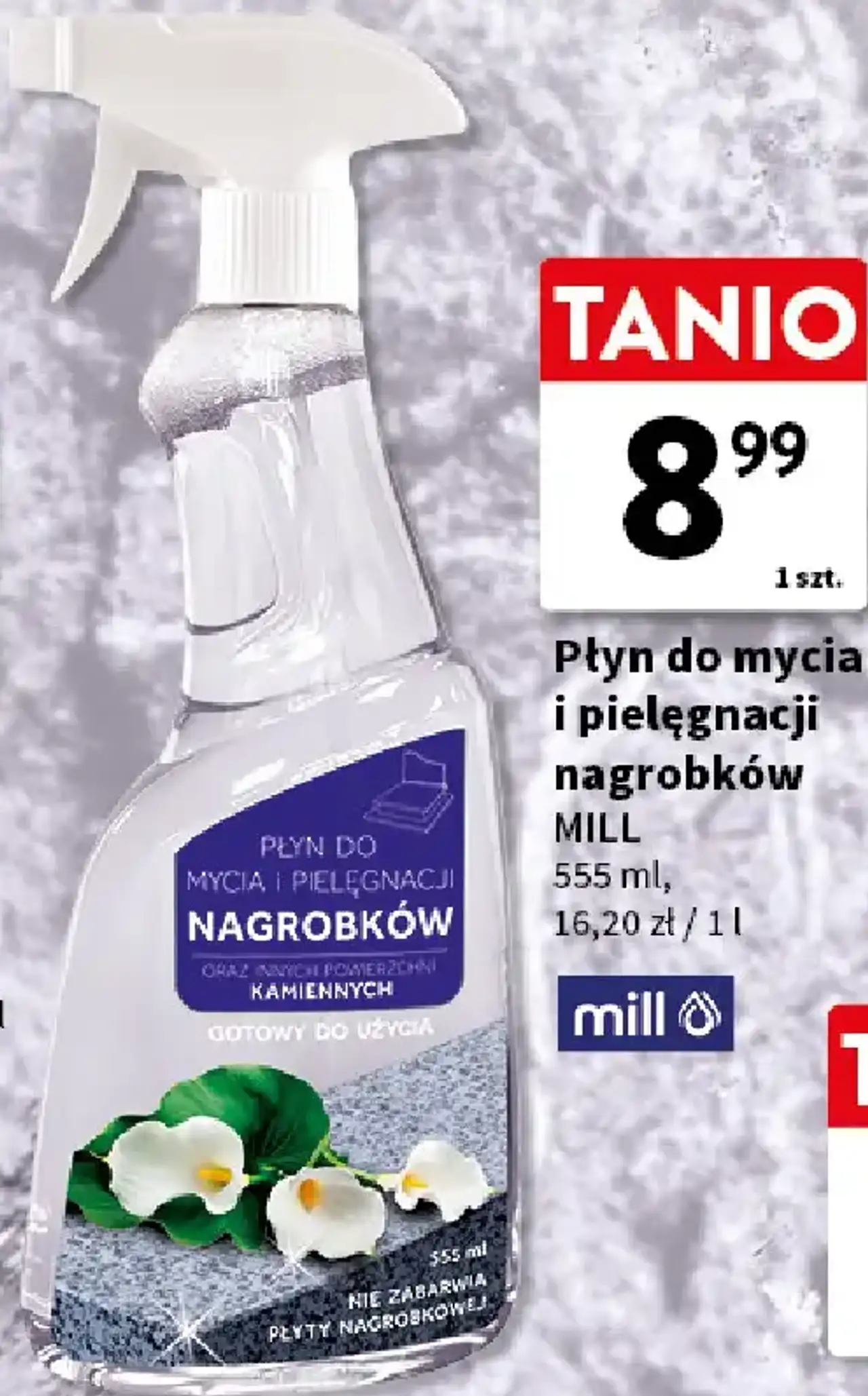 Płyn do mycia i pielęgnacji nagrobków MILL