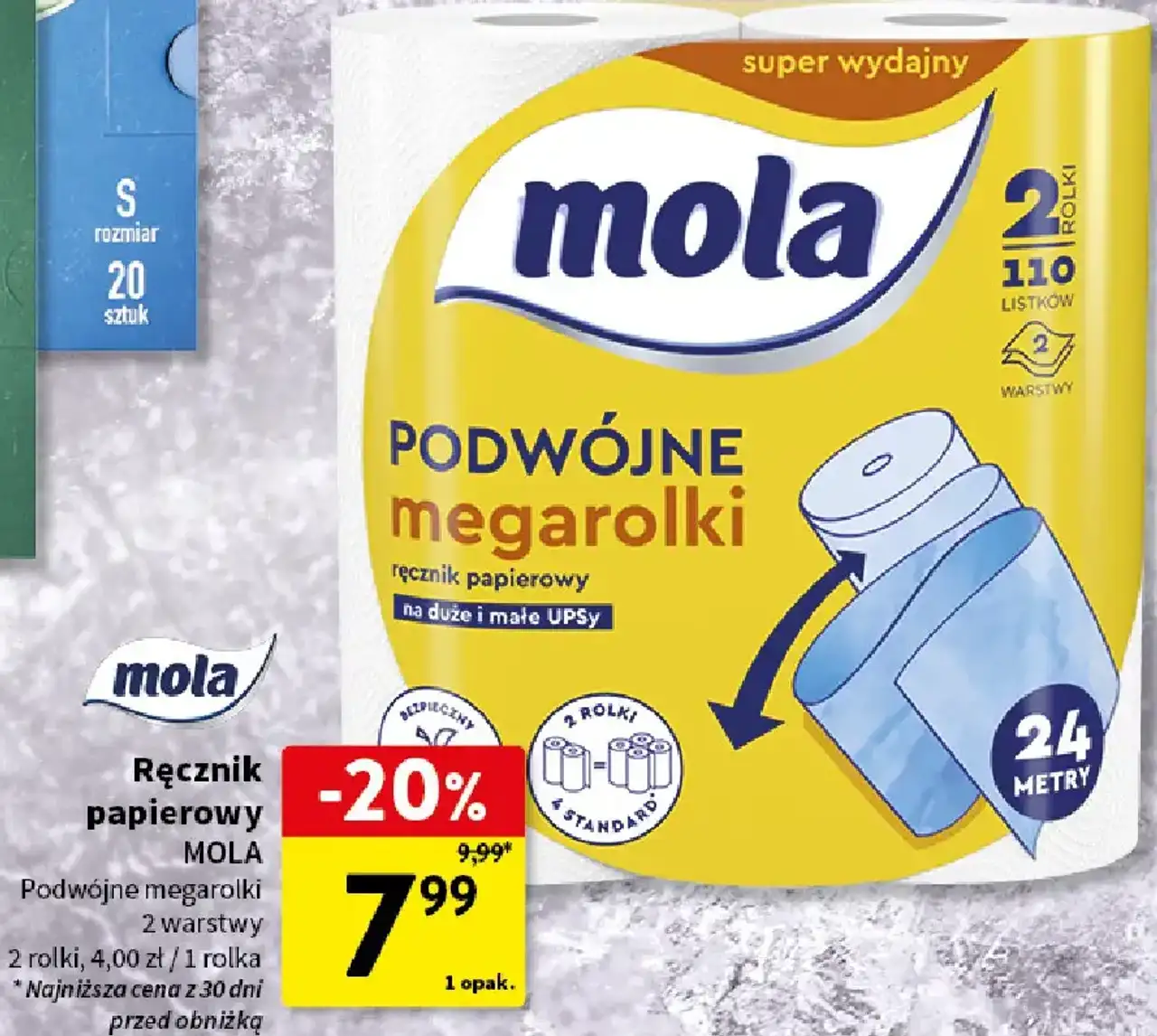 Mola Podwójne megarolki Ręcznik papierowy