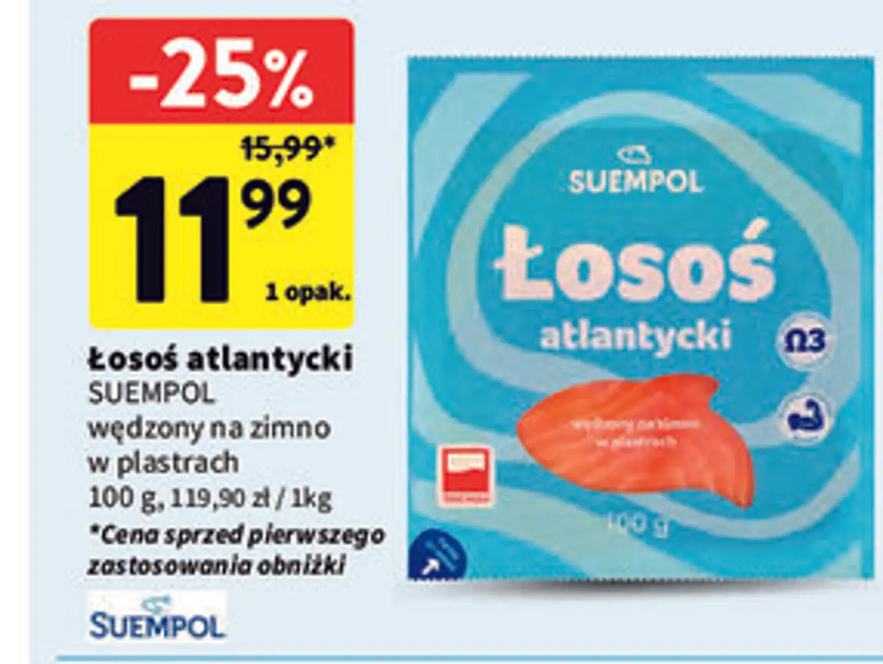 Suempol Łosoś atlantycki wędzony na zimno w plastrach