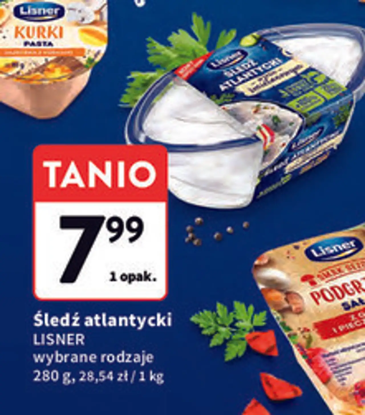 Śledź atlantycki w sosie śmietanowym Lisner