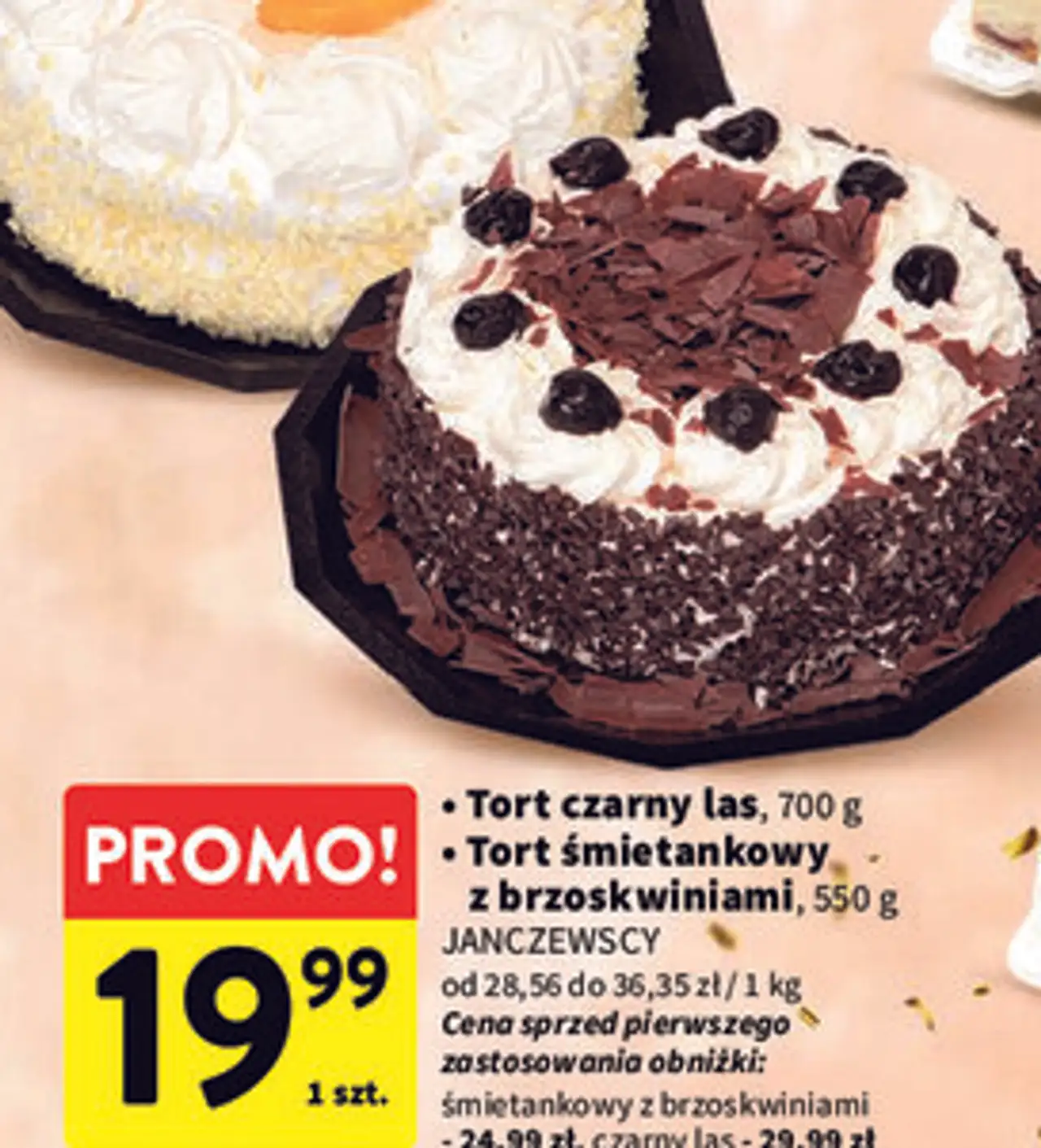 Tort śmietankowy z brzoskwiniami Janczewscy