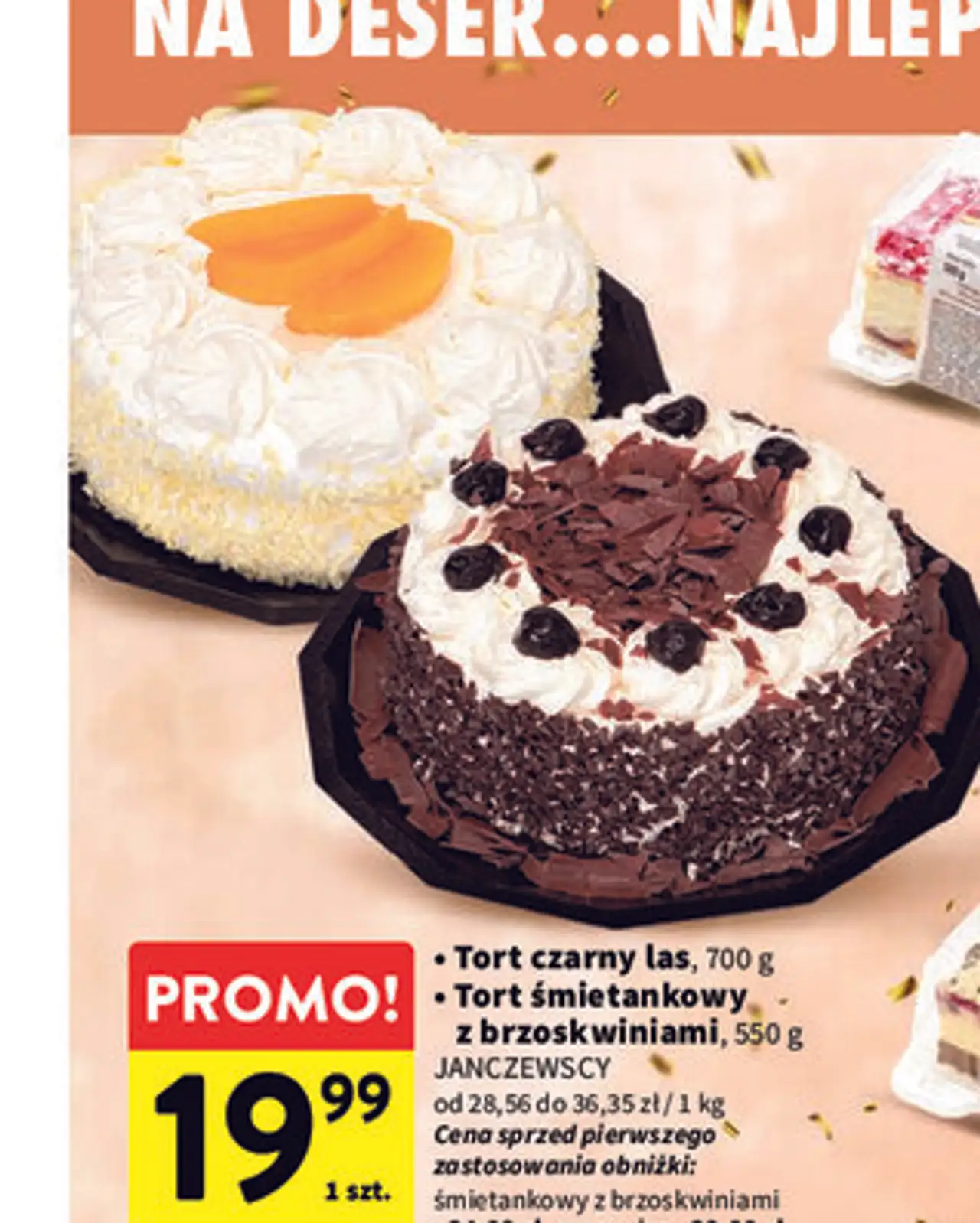 Tort czarny las / Tort śmietankowy z brzoskwiniami Janczewscy