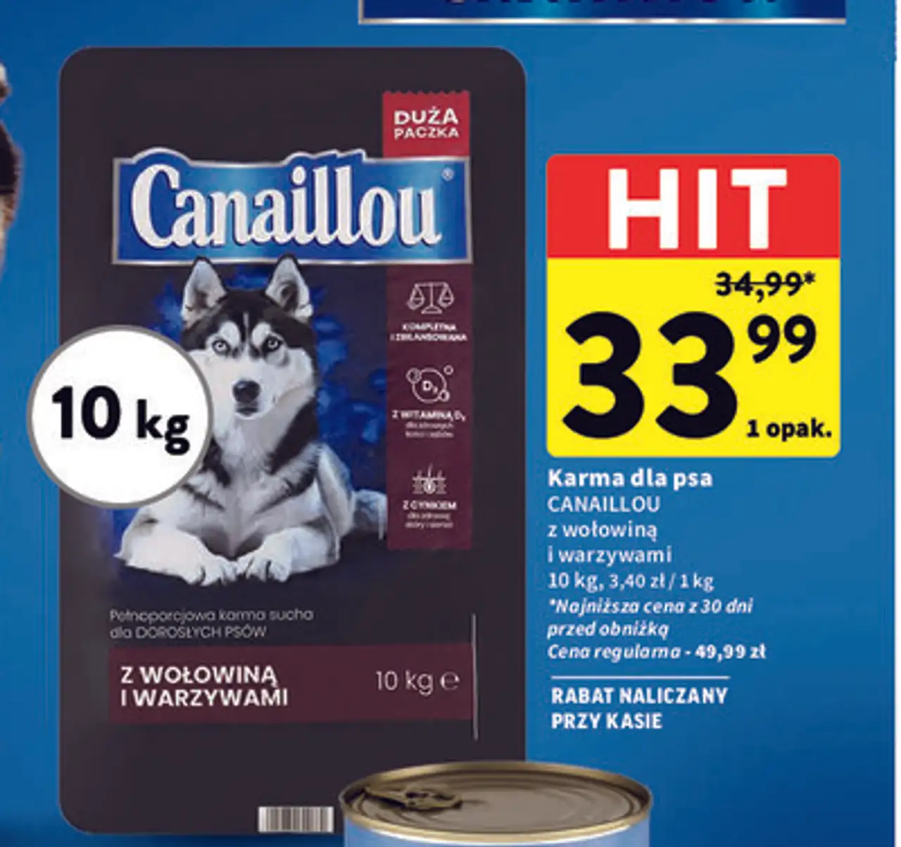Karma dla psa Canaillou z wołowiną i warzywami