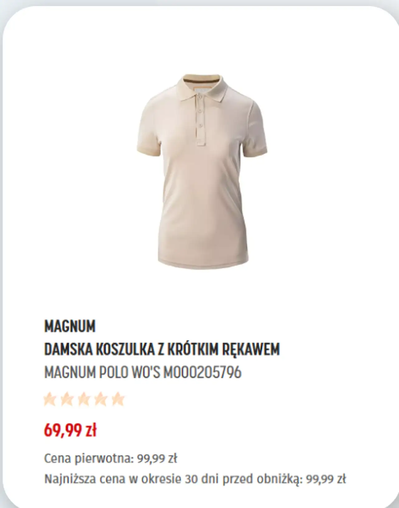 MAGNUM damska koszulka z krótkim rękawem POLO WO'S M000205796