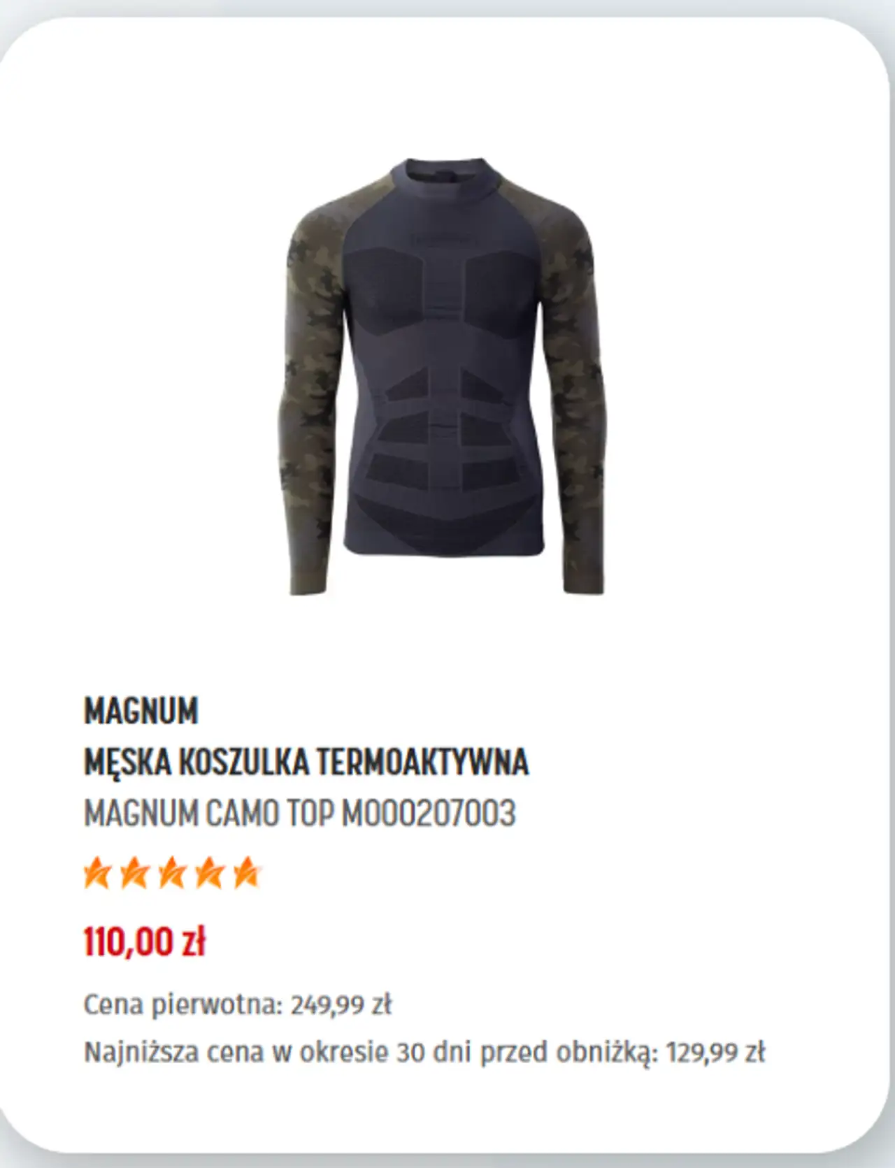 Męska koszulka termoaktywna Magnum Camo Top M000207003