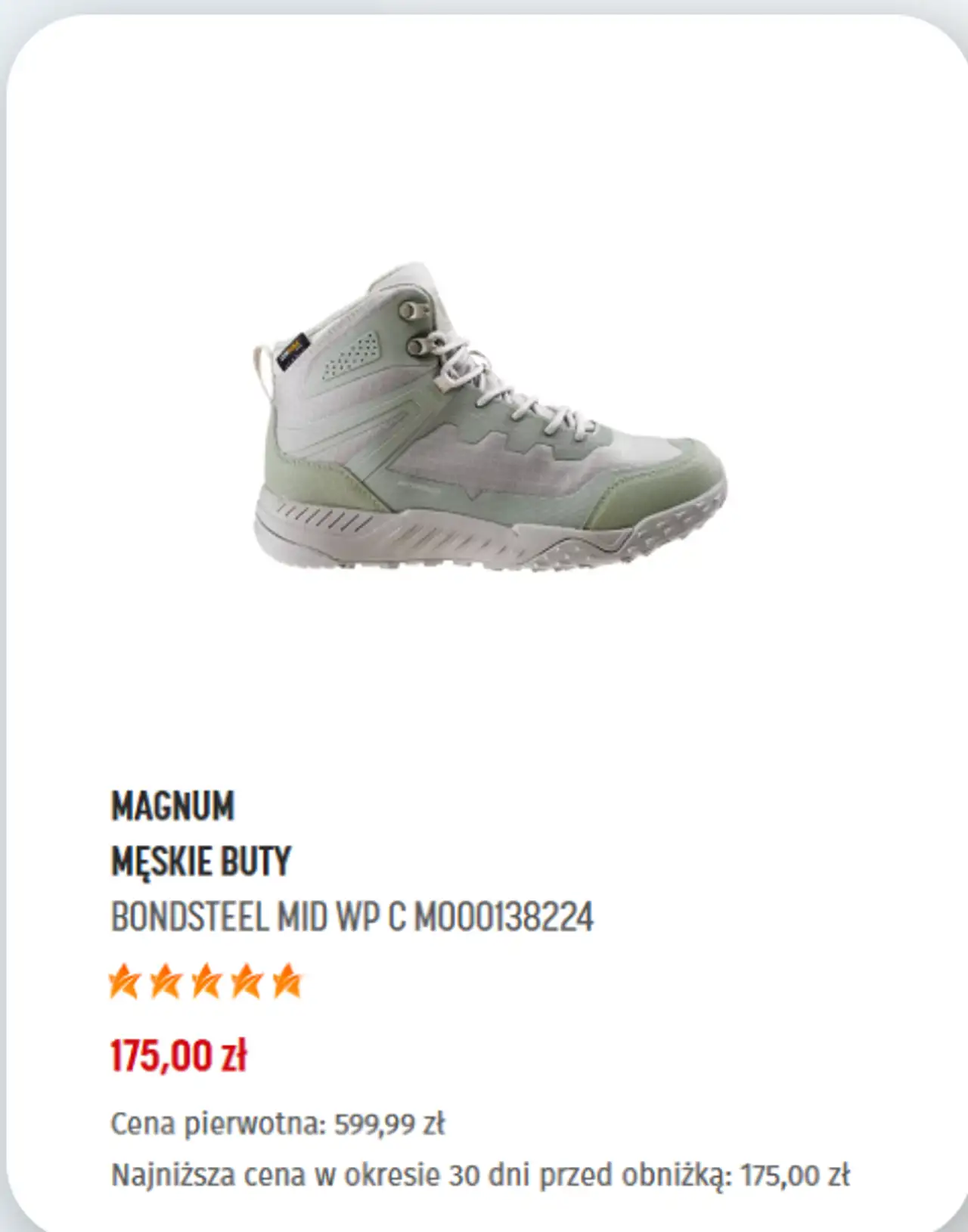 Męskie buty Magnum Bondsteel Mid WP C M000138224