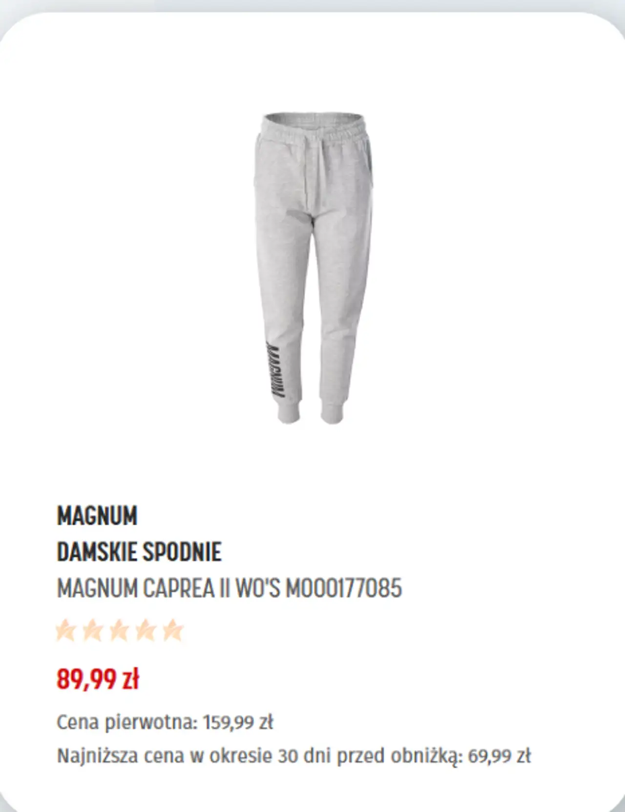 MAGNUM DAMSKIE SPODNIE MAGNUM CAPREA II WO'S M000177085