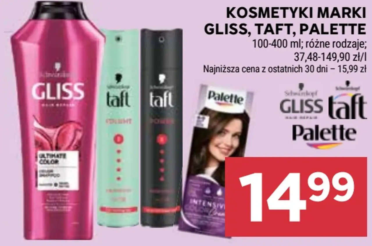 Kosmetyki Gliss, Taft, Palette
